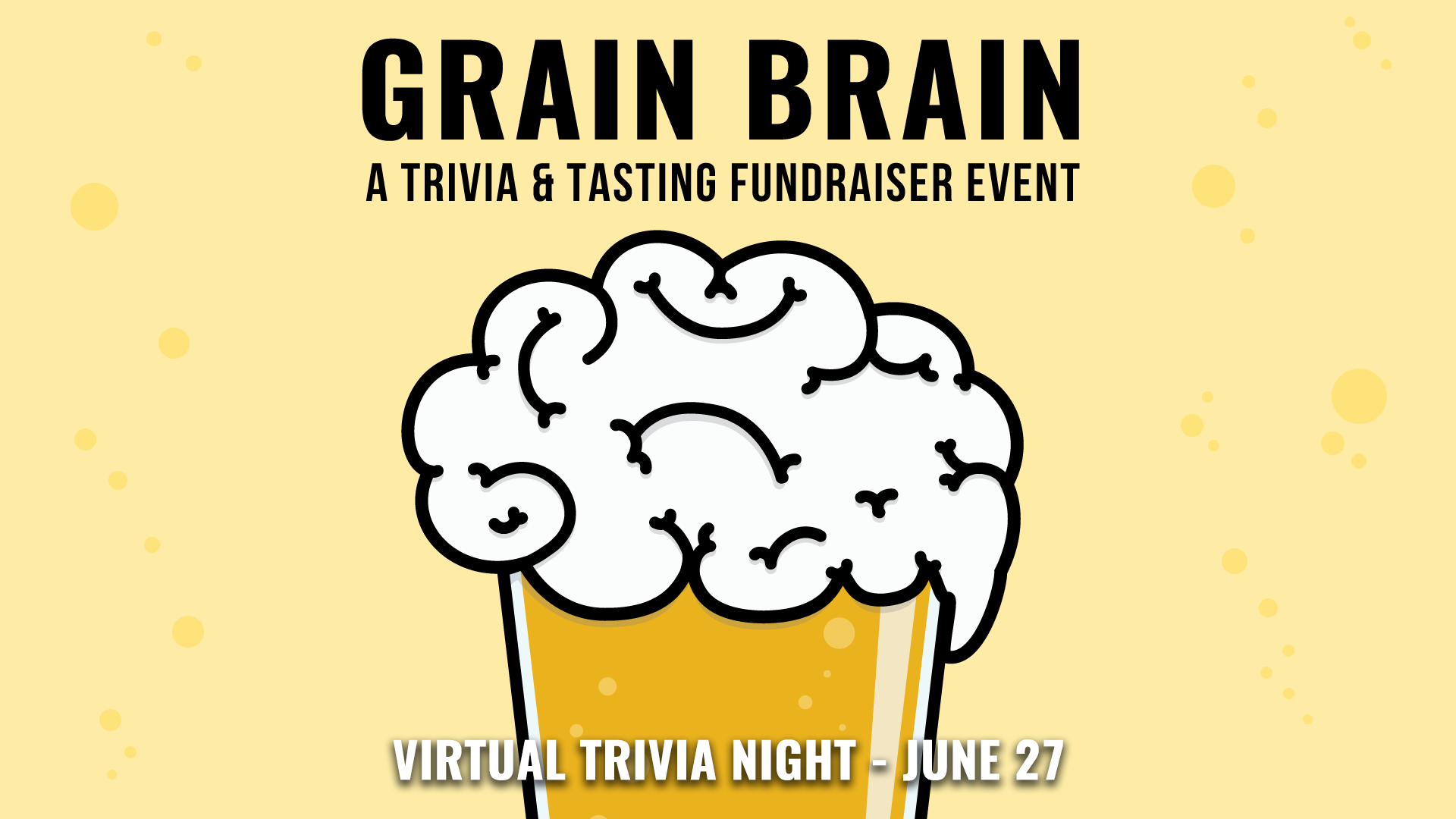 Grain Brain Trivia and Beer Tasting Event Banner Image