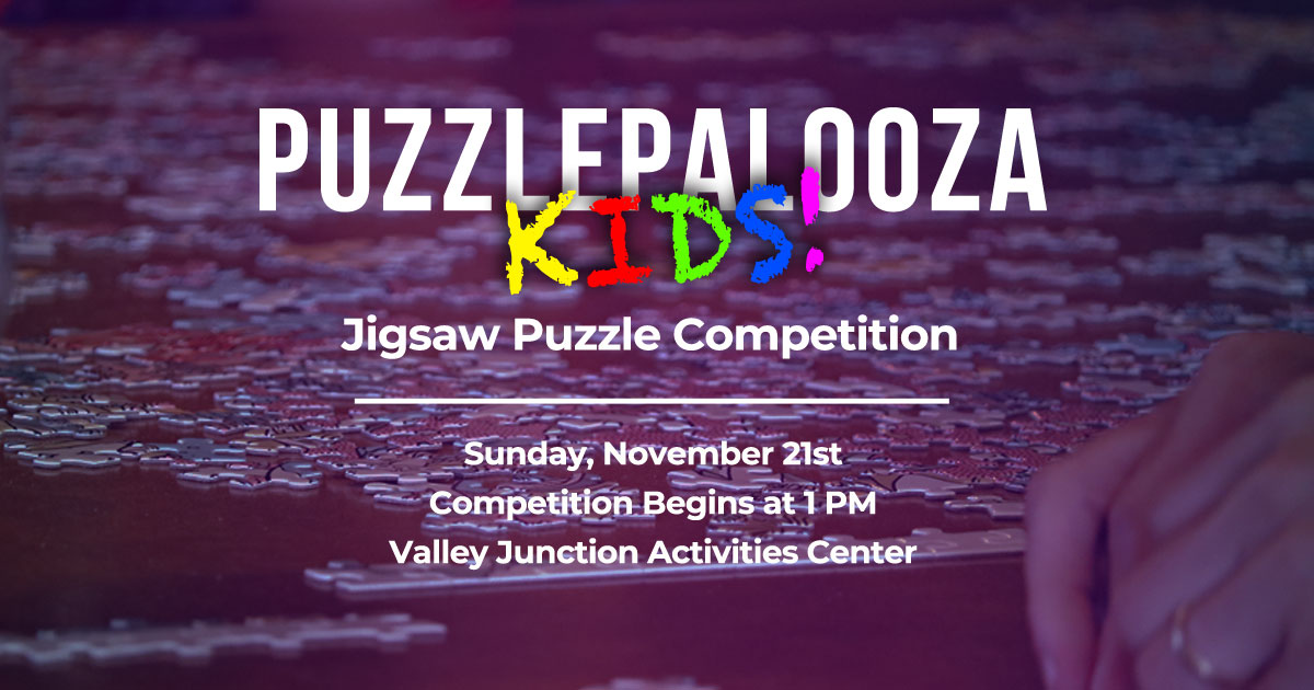 Puzzlepalooza Kids Jigsaw Puzzle Competition Information Banner