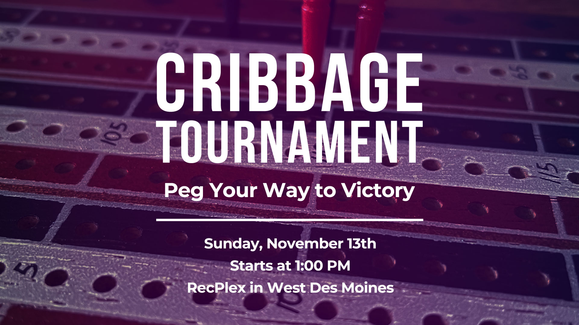 The Rook Room Cribbage Tournament with West Des Moines Parks and Recreation Event Image