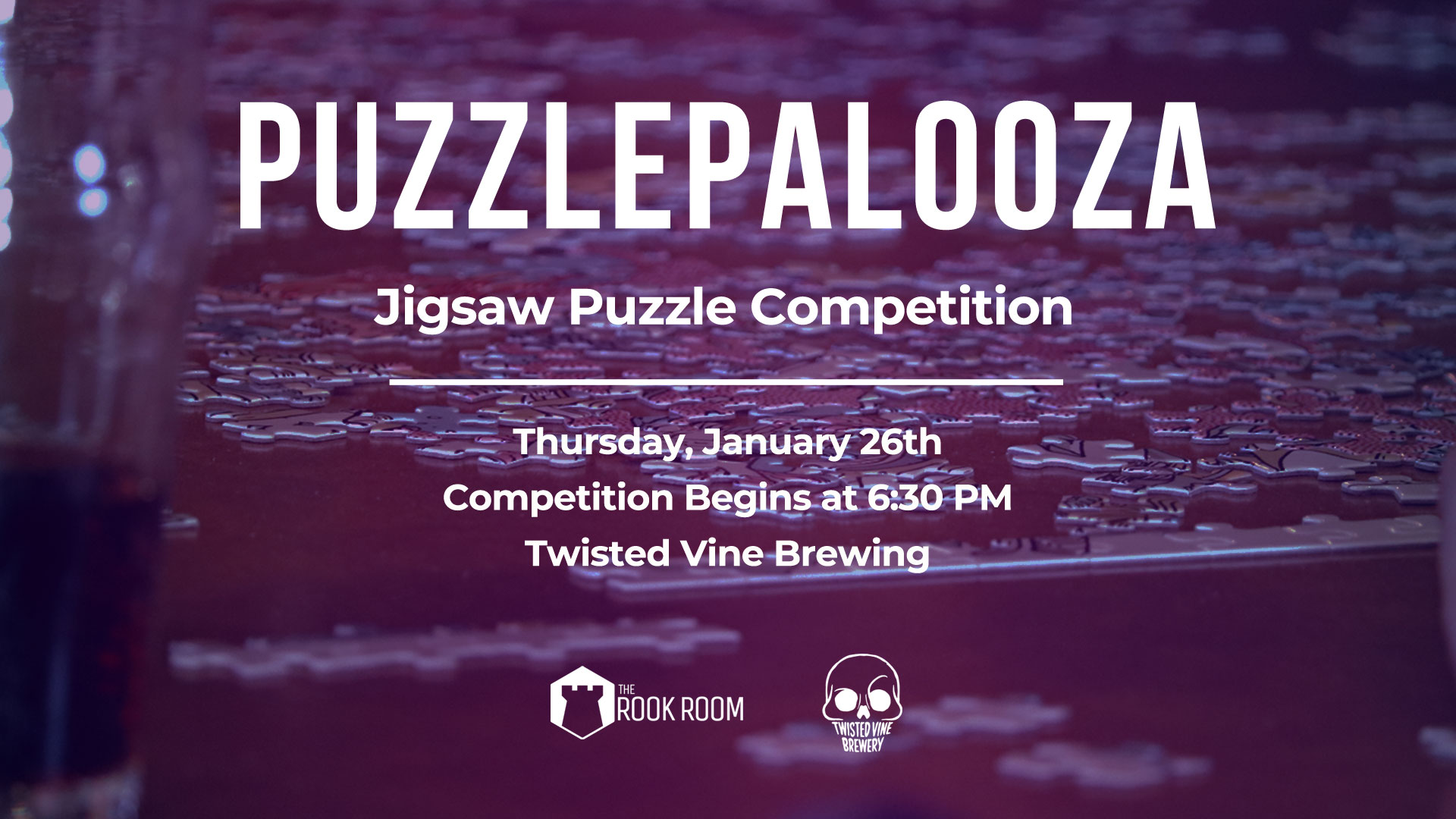 Puzzlepalooza Jigsaw Puzzle Competition Twisted Vine Des Moines January 26, 2023 Event Image