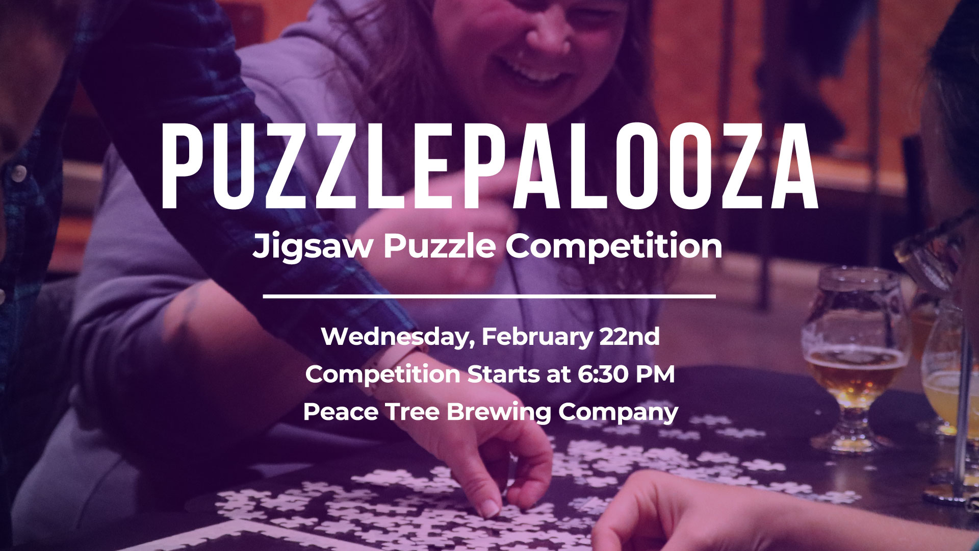 Puzzlepalooza Jigsaw Puzzle Competition Twisted Vine Des Moines February 22, 2023 Event Image