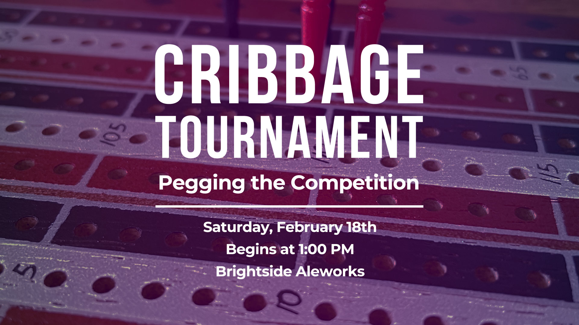 Cribbage Tournament at Brightside Aleworks February 18th, 2023