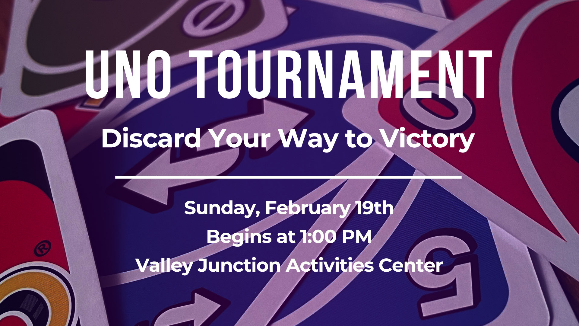 UNO Tournament with West Des Moines Parks and Recreation February 19, 2023