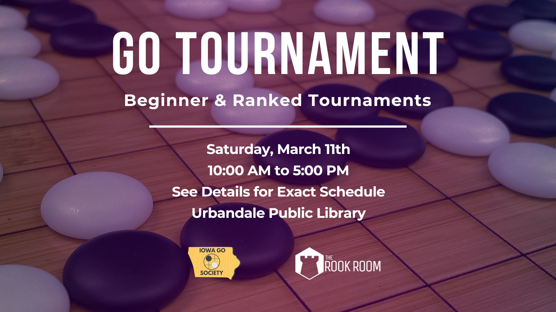 Iowa Go Society and Rook Room Go Tournament March 11, 2023 Event Image