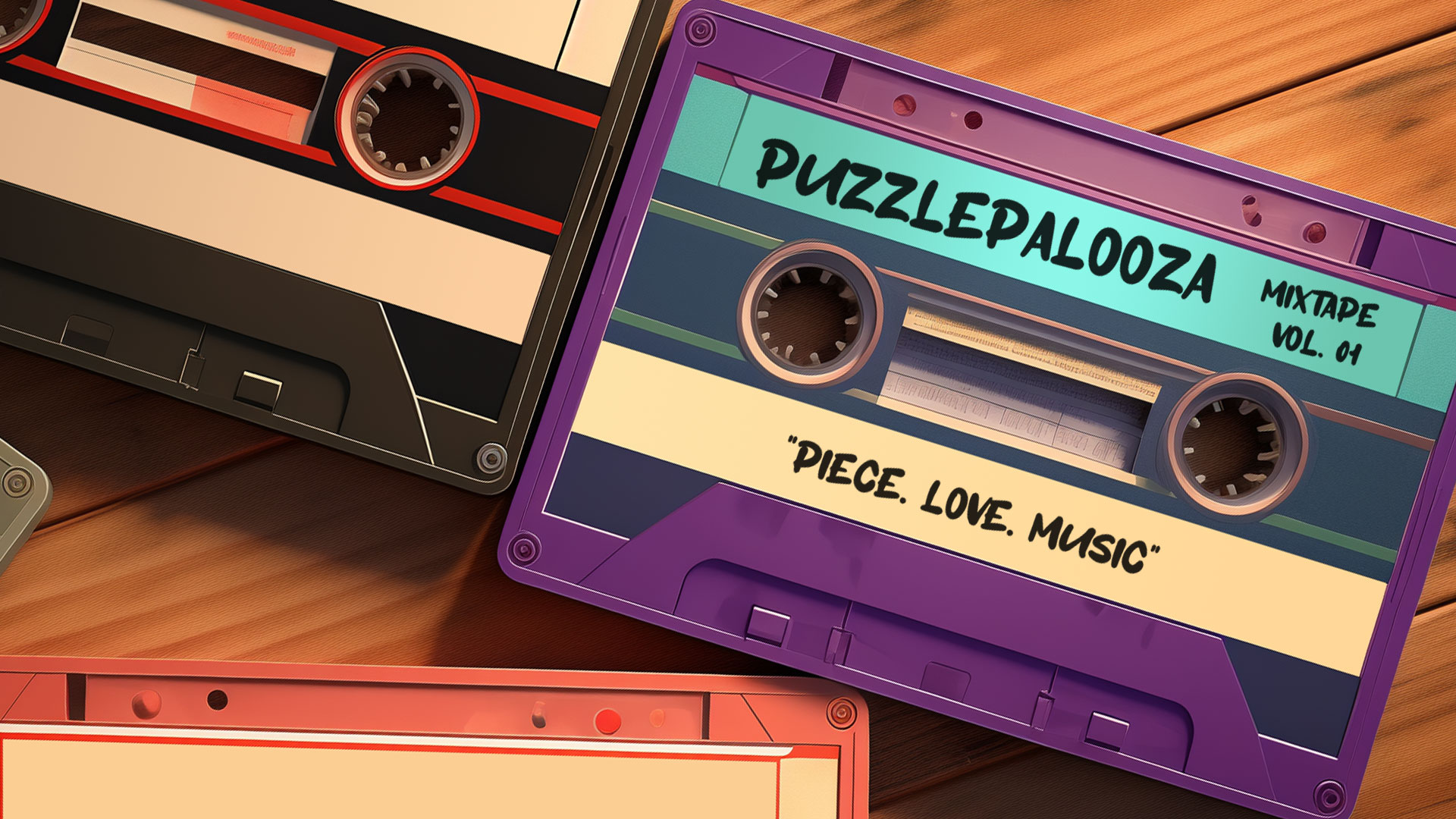 Puzzlepalooza Mixtape Vol. 01 – Piece. Love. Music. Banner Graphic