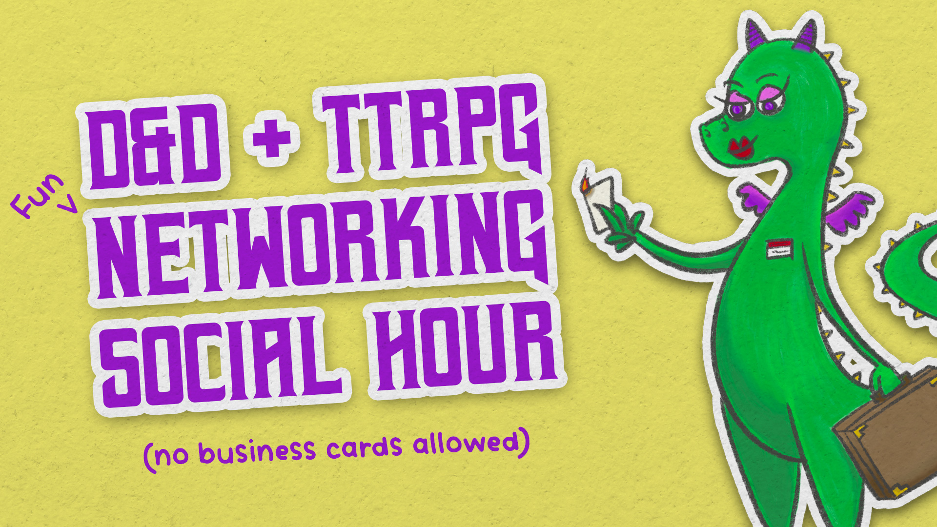 D&D and TTRPG Networking Social Hour Event Graphic
