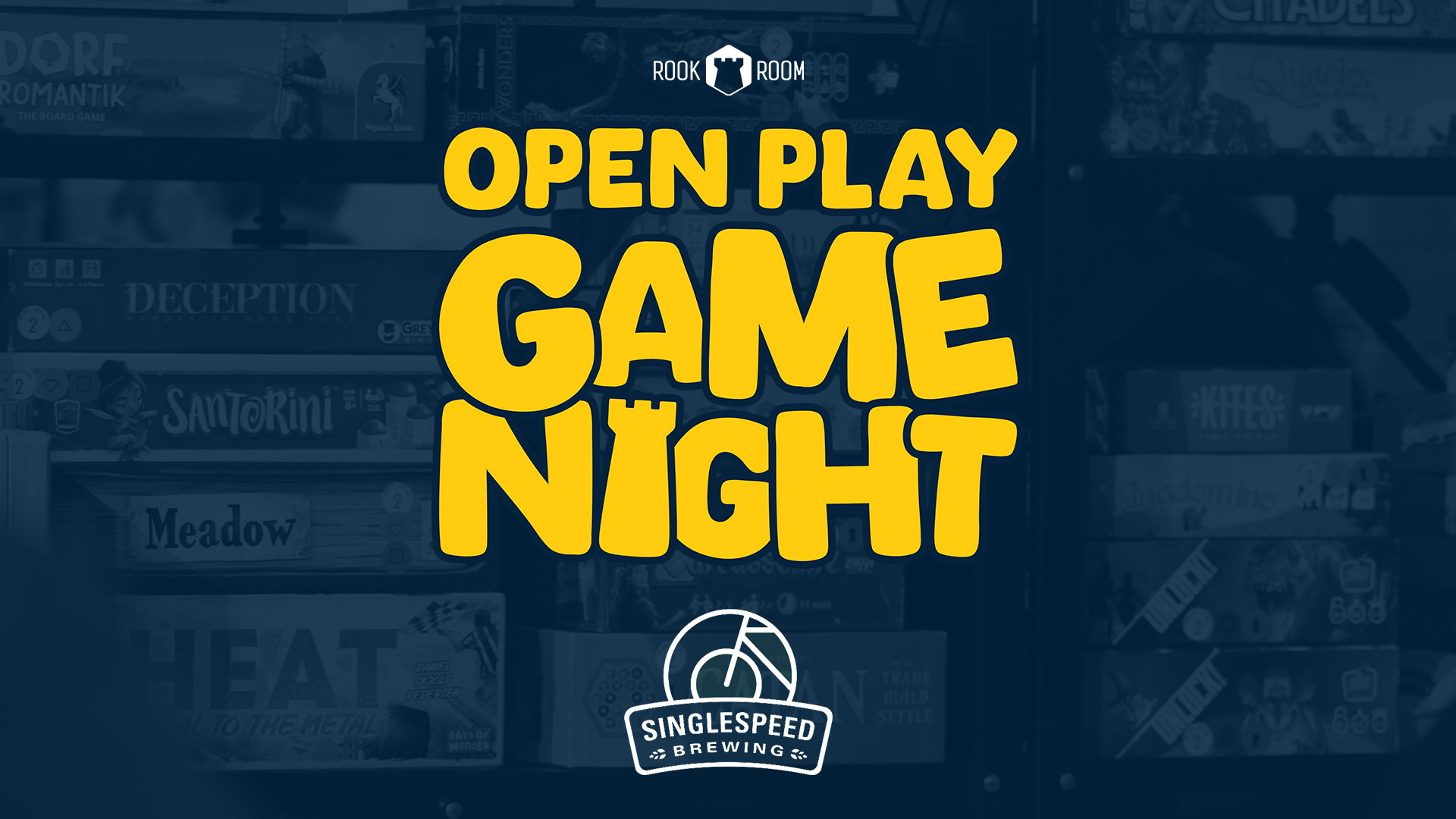 Rook Room's Open Play Game Night at SingleSpeed Brewing Event Image