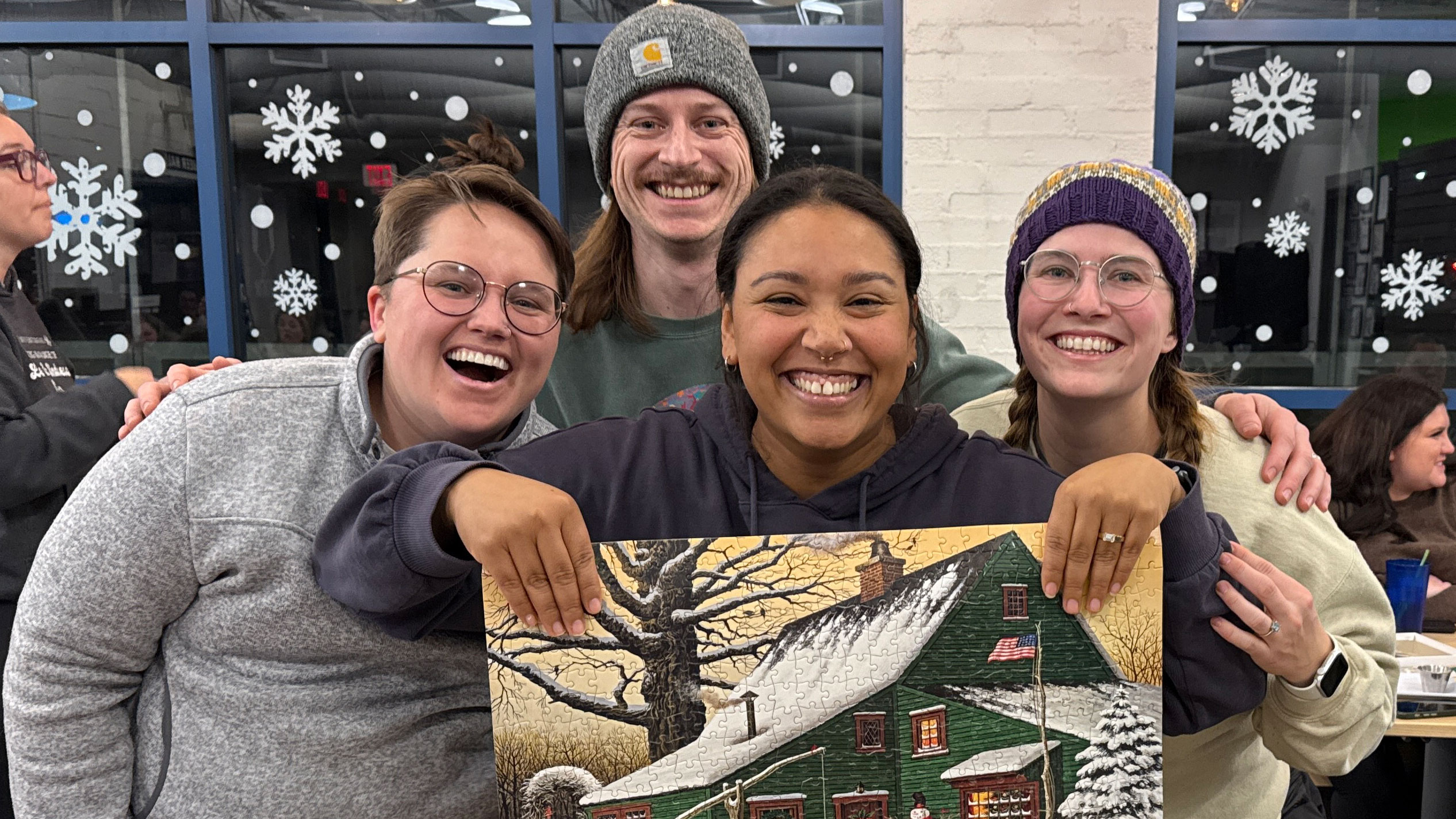 Puzzlepalooza Jigsaw Puzzle Competition Team Photo January 2025