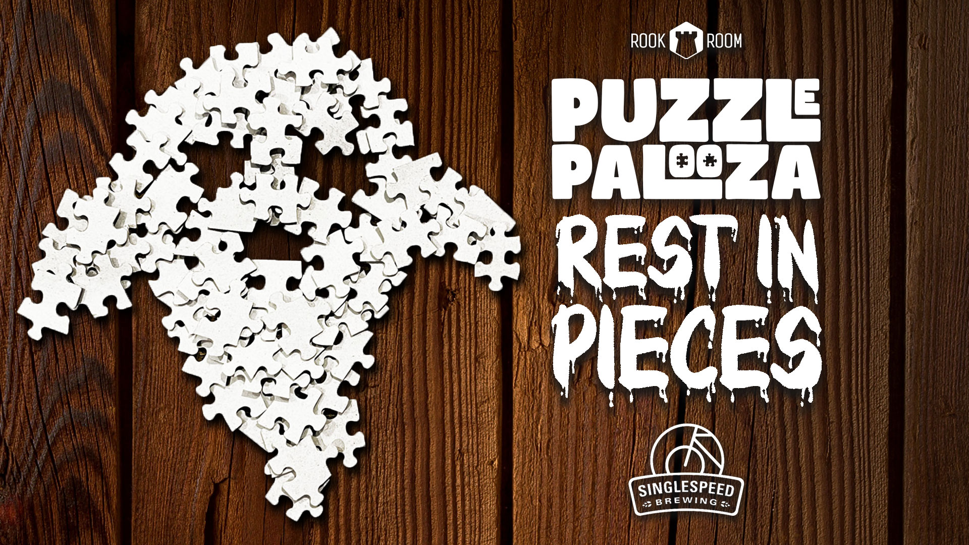 Puzzlepalooza Rest In Pieces Event Graphic