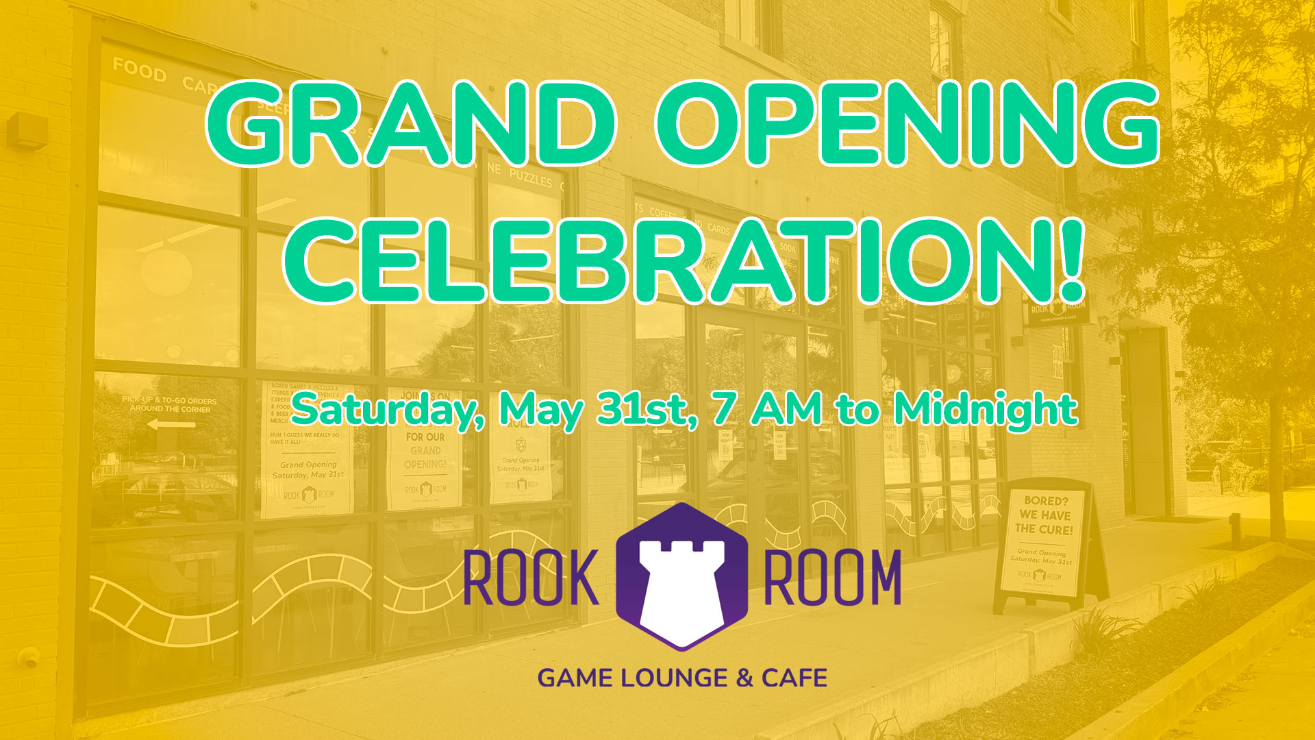 Rook Room Grand Opening Celebration Graphic