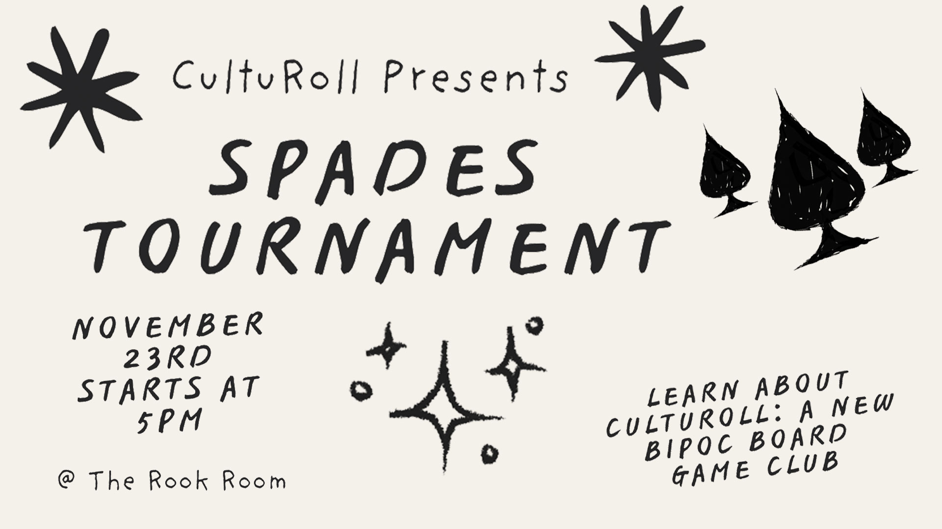 CultuRoll Presents Spades Tournament at the Rook Room Event Image